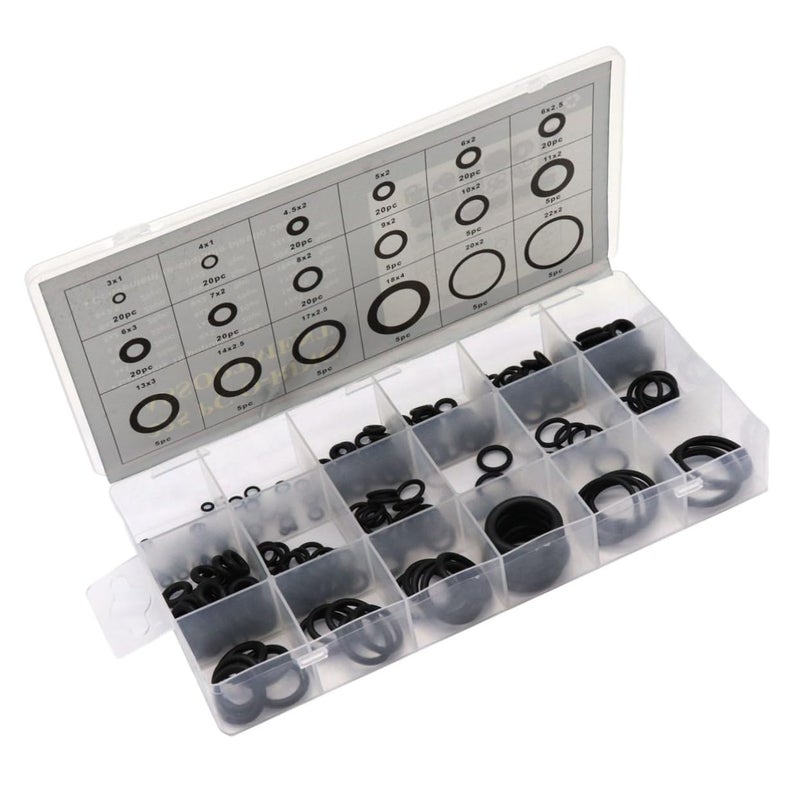 225Pcs Metric Rubber Gasket Set For Wire Cable In Divided Case - Image 1
